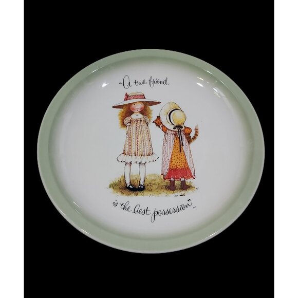 Plate Decorative Holly Hobbie A True Friend 10.5" Plate 1972 Made In USA - Picture 2 of 9